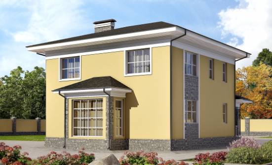 155-011-Л Проект двухэтажного дома, бюджетный дом из блока Калтан | Проекты домов от House Expert
