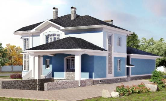 620-001-П Проект трехэтажного дома и гаражом, просторный загородный дом из бризолита Кемерово | Проекты домов от House Expert
