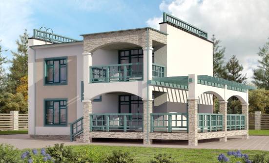 150-010-П Проект двухэтажного дома, доступный коттедж из кирпича Топки | Проекты домов от House Expert