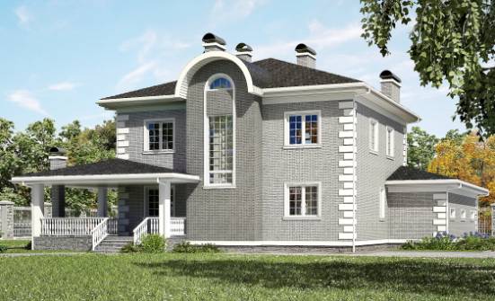 245-004-Л Проект двухэтажного дома и гаражом, средний коттедж из кирпича Киселёвск | Проекты домов от House Expert
