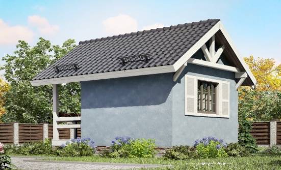 020-001-Л Проект одноэтажного дома, маленький коттедж из бревен Осинники | Проекты одноэтажных домов от House Expert