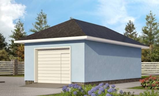 040-001-Л Проект гаража из арболита Юрга | Проекты одноэтажных домов от House Expert