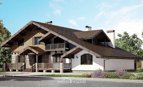 320-002-П Проект двухэтажного дома мансардный этаж, просторный домик из кирпича Полысаево | Проекты домов от House Expert
