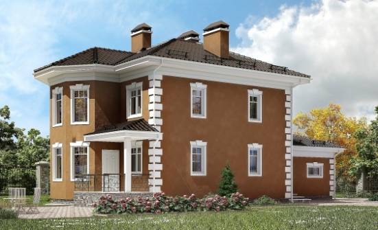 150-006-П Проект двухэтажного дома, гараж, бюджетный загородный дом из поризованных блоков Калтан | Проекты домов от House Expert