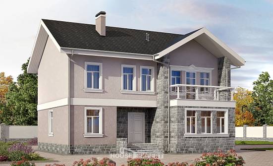 170-008-П Проект двухэтажного дома, недорогой домик из пеноблока Осинники | Проекты домов от House Expert