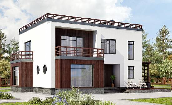 215-002-П Проект двухэтажного дома, средний домик из блока Междуреченск | Проекты домов от House Expert