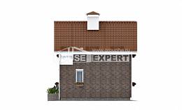 045-001-Л Проект двухэтажного дома с мансардой, современный загородный дом из керамзитобетонных блоков Полысаево, House Expert