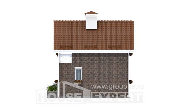045-001-Л Проект двухэтажного дома с мансардой, современный загородный дом из керамзитобетонных блоков Полысаево, House Expert