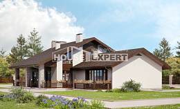 480-001-Л Проект трехэтажного дома с мансардой, красивый загородный дом из пеноблока Прокопьевск, House Expert