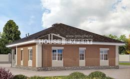 100-004-П Проект одноэтажного дома, скромный дом из газобетона Киселёвск, House Expert