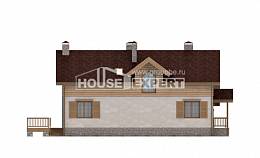 165-002-П Проект двухэтажного дома мансардный этаж и гаражом, скромный загородный дом из арболита Осинники, House Expert