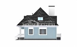 110-001-Л Проект двухэтажного дома мансардой, красивый загородный дом из бризолита Мыски, House Expert