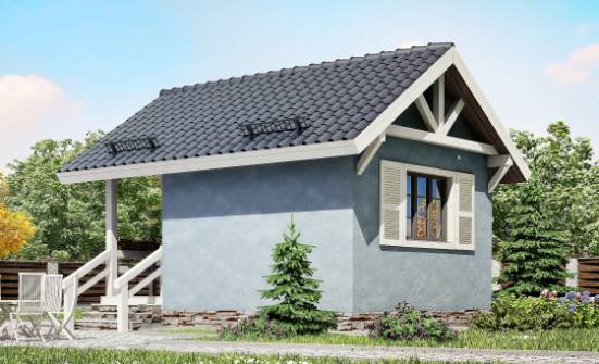 020-001-П Проект одноэтажного дома мансардный этаж, маленький домик из дерева, Юрга