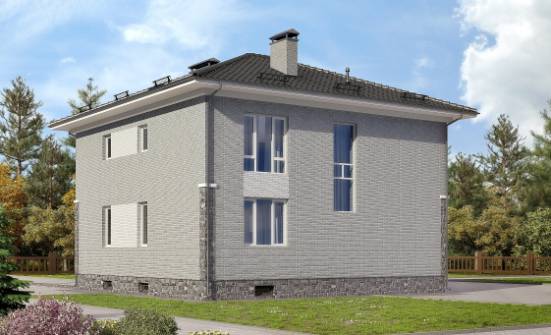 275-004-П Проект трехэтажного дома, гараж, огромный дом из кирпича Новокузнецк | Проекты домов от House Expert