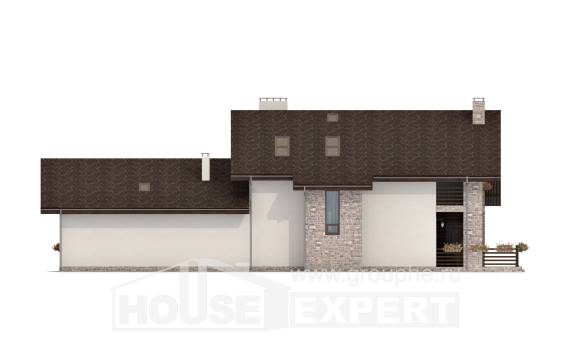 480-001-Л Проект трехэтажного дома с мансардным этажом, большой домик из бризолита Гурьевск, House Expert