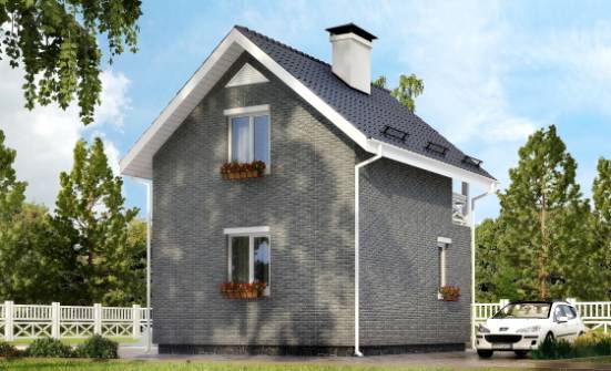 045-001-П Проект двухэтажного дома с мансардой, маленький дом из бризолита Гурьевск | Проекты домов от House Expert
