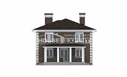 185-002-П Проект двухэтажного дома, компактный коттедж из пеноблока Осинники, House Expert