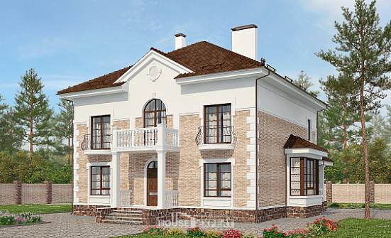 220-008-П Проект двухэтажного дома, простой загородный дом из кирпича Кемерово | Проекты домов от House Expert