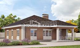 100-004-П Проект одноэтажного дома, доступный загородный дом из бризолита Киселёвск, House Expert