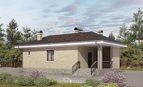 040-002-П Проект бани из керамзитобетонных блоков Гурьевск | Проекты одноэтажных домов от House Expert