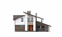 200-010-П Проект двухэтажного дома мансардный этаж, гараж, просторный дом из арболита Междуреченск, House Expert