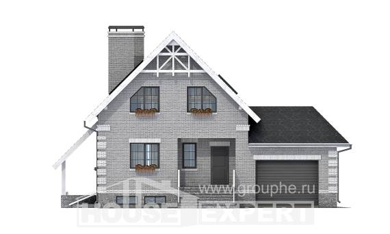 200-009-П Проект трехэтажного дома мансардный этаж, гараж, современный дом из газобетона Калтан, House Expert
