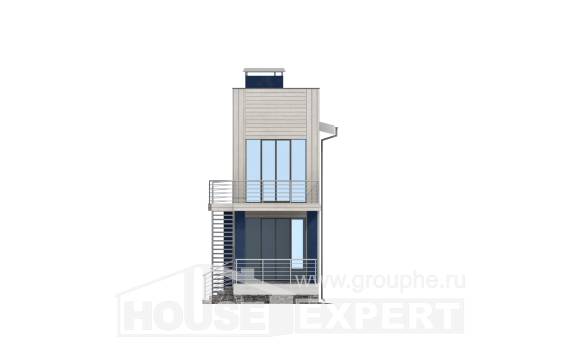 100-003-П Проект двухэтажного дома, бюджетный коттедж из бризолита Гурьевск, House Expert