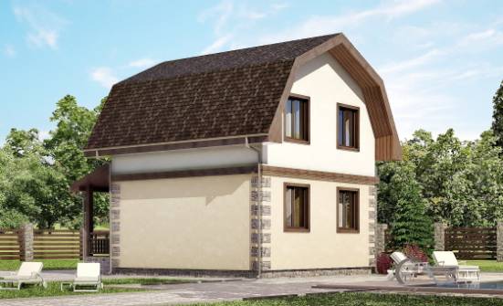 070-004-П Проект двухэтажного дома с мансардой, доступный коттедж из газосиликатных блоков Мыски | Проекты домов от House Expert