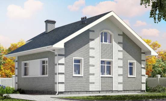 115-001-Л Проект двухэтажного дома мансардой, экономичный коттедж из теплоблока, Юрга
