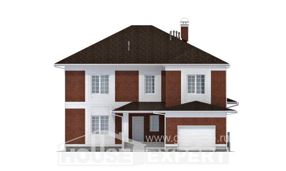 315-001-П Проект двухэтажного дома, гараж, большой загородный дом из кирпича Таштагол, House Expert
