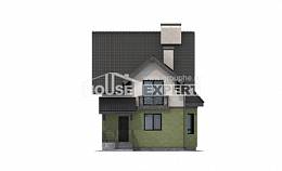 120-003-П Проект двухэтажного дома мансардой, бюджетный коттедж из теплоблока Белово, House Expert