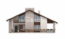480-001-Л Проект трехэтажного дома с мансардным этажом, классический дом из газобетона Междуреченск, House Expert