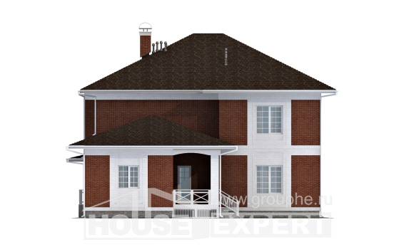 315-001-П Проект двухэтажного дома, гараж, красивый домик из кирпича Топки, House Expert
