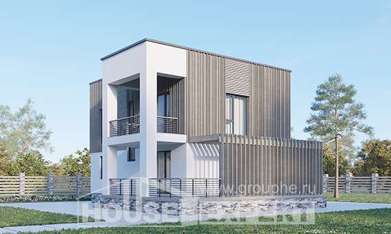 150-017-П Проект двухэтажного дома, экономичный загородный дом из теплоблока Междуреченск, House Expert