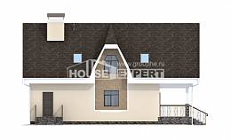 125-001-Л Проект двухэтажного дома мансардный этаж, компактный загородный дом из керамзитобетонных блоков Гурьевск, House Expert