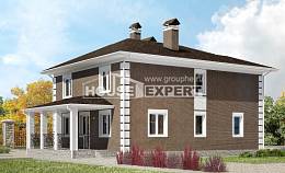 185-002-П Проект двухэтажного дома, компактный домик из арболита Кемерово, House Expert