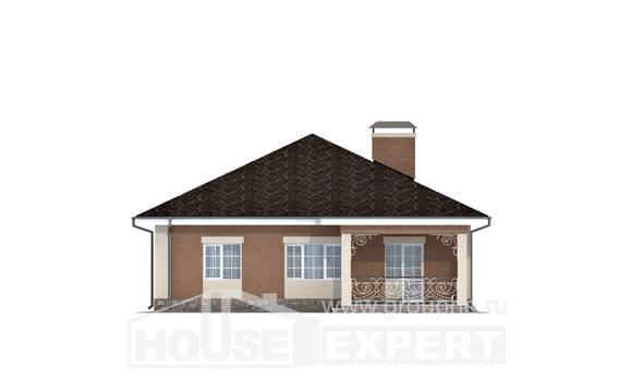 100-004-П Проект одноэтажного дома, современный дом из газосиликатных блоков Белово, House Expert
