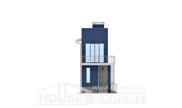 100-003-П Проект двухэтажного дома, компактный коттедж из газобетона Новокузнецк, House Expert