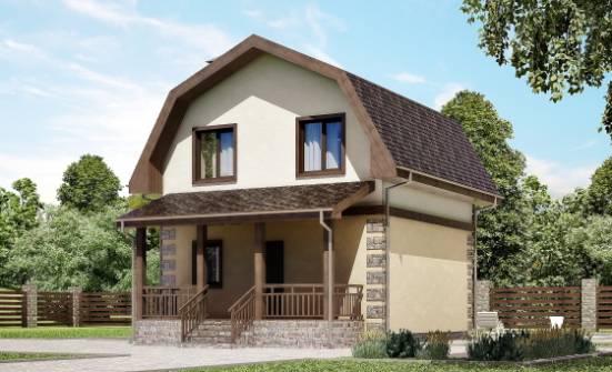 070-004-П Проект двухэтажного дома с мансардой, доступный коттедж из газосиликатных блоков Мыски | Проекты домов от House Expert