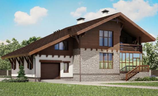 420-001-П Проект трехэтажного дома мансардой, гараж, современный коттедж из кирпича Топки | Проекты домов от House Expert