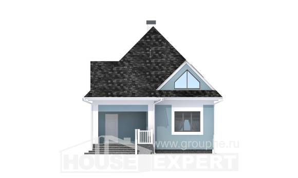 110-001-Л Проект двухэтажного дома с мансардой, уютный дом из керамзитобетонных блоков Анжеро-Судженск, House Expert