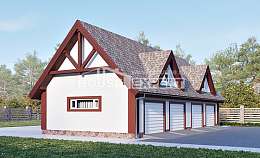 145-002-Л Проект гаража из керамзитобетонных блоков Осинники, House Expert