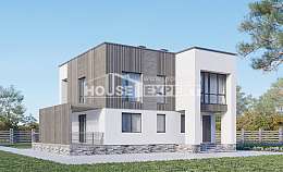 150-017-П Проект двухэтажного дома, уютный дом из теплоблока Юрга, House Expert