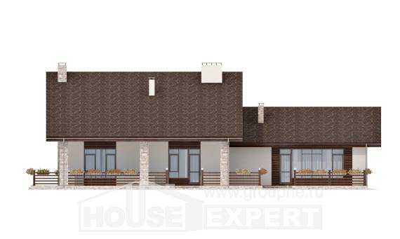 480-001-Л Проект трехэтажного дома мансардный этаж, современный домик из теплоблока Калтан, House Expert