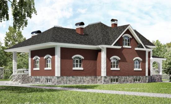 600-001-П Проект трехэтажного дома с мансардой и гаражом, уютный коттедж из арболита Полысаево | Проекты домов от House Expert