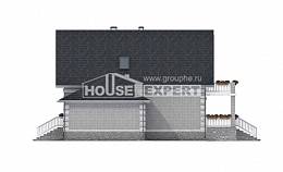 200-009-П Проект трехэтажного дома с мансардой и гаражом, красивый коттедж из арболита Междуреченск, House Expert