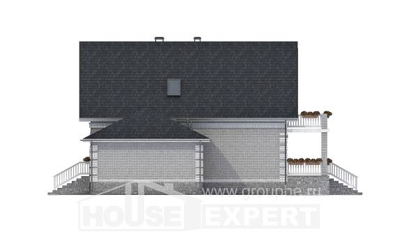 200-009-П Проект трехэтажного дома с мансардой и гаражом, красивый коттедж из арболита Междуреченск, House Expert