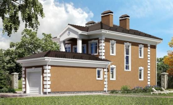 150-006-П Проект двухэтажного дома и гаражом, бюджетный домик из бризолита Анжеро-Судженск | Проекты домов от House Expert