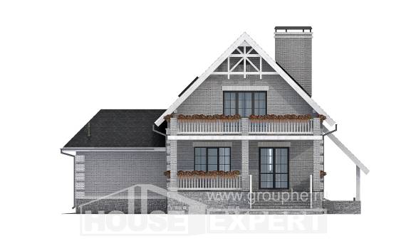 200-009-П Проект трехэтажного дома мансардой и гаражом, просторный дом из бризолита Междуреченск, House Expert