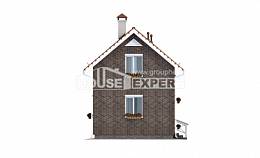 045-001-Л Проект двухэтажного дома с мансардой, махонький загородный дом из теплоблока Новокузнецк, House Expert